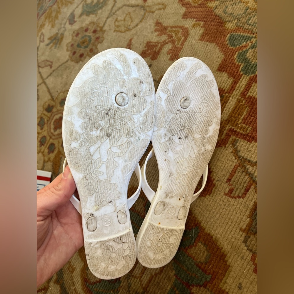 Women's White Sandals with Butterfly Design - Picture 6 of 7